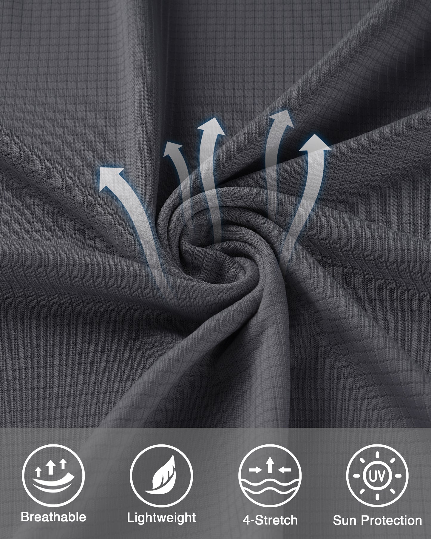 Roadbox Men's UPF 50+ Swim Rash Guard, Short Sleeve UV Sun Protection Workout Athletic Shirts Quick Dry Gym Running Tee Tops