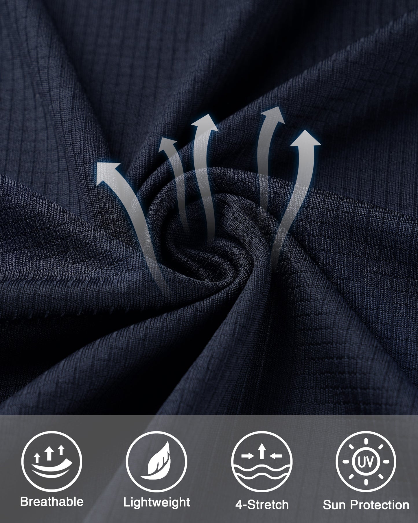 Roadbox Men's UPF 50+ Rash Guard Short Sleeve, Quick Dry UV Sun Protection SPF Athletic Swim Shirts for Workout Running Gym