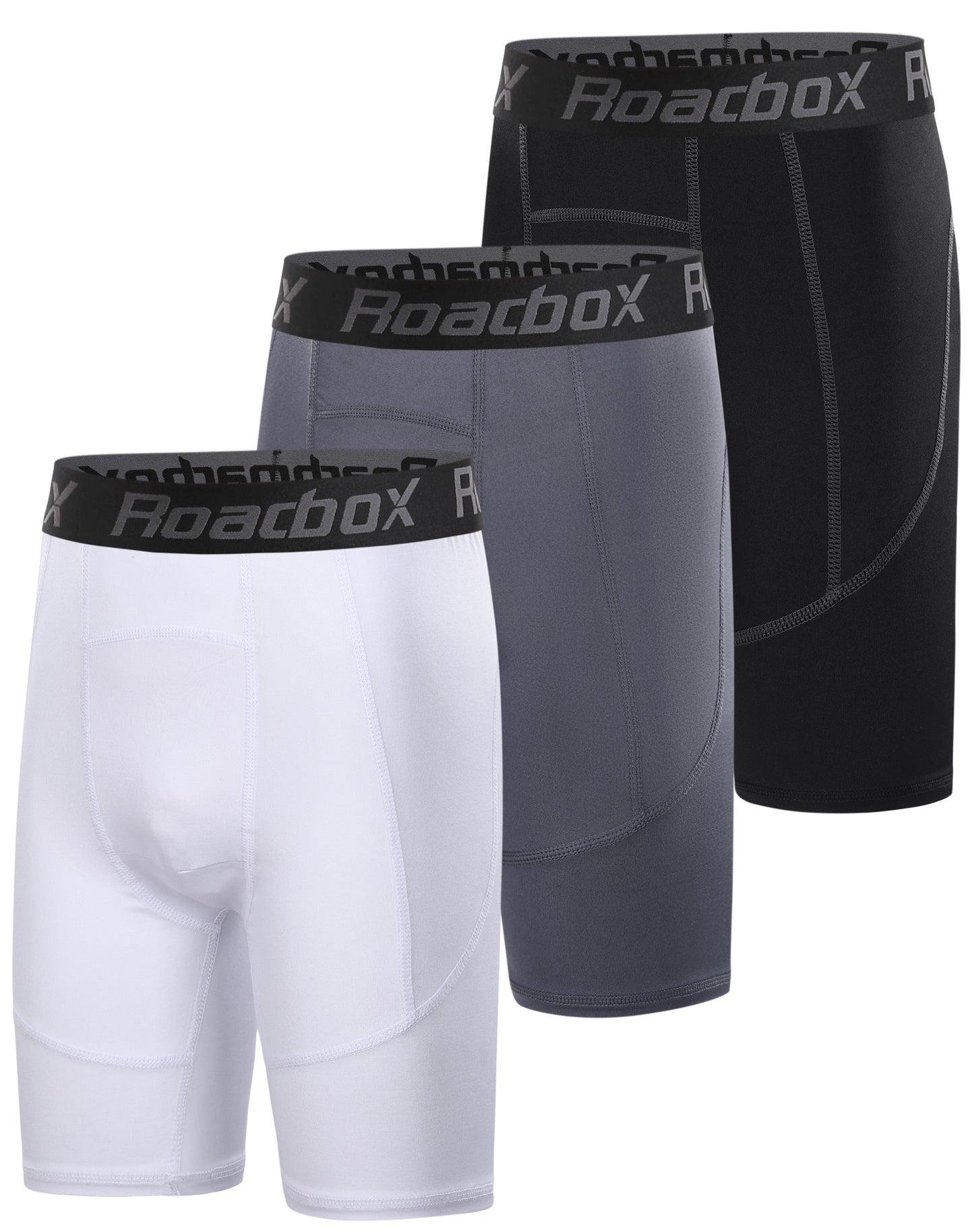 Roadbox Youth Boys Compression Shorts - Spandex Athletic Kids Running Compression Underwear for Basketball Baseball Soccer