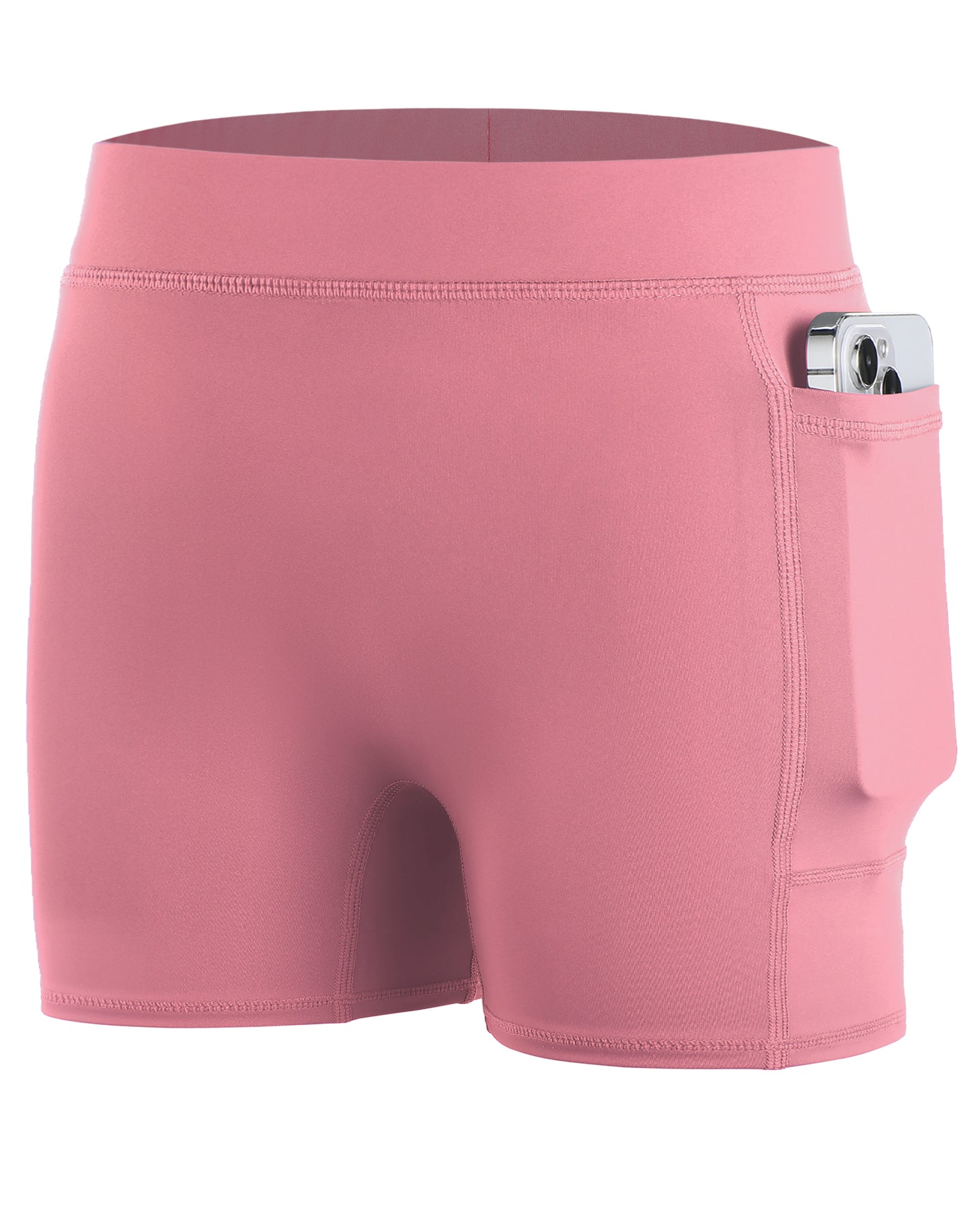 Roadbox Girls Volleyball Compression Shorts, Kids Spandex Biker Shorts with Pockets, Athletic Short for Yoga Gymnastics Dance