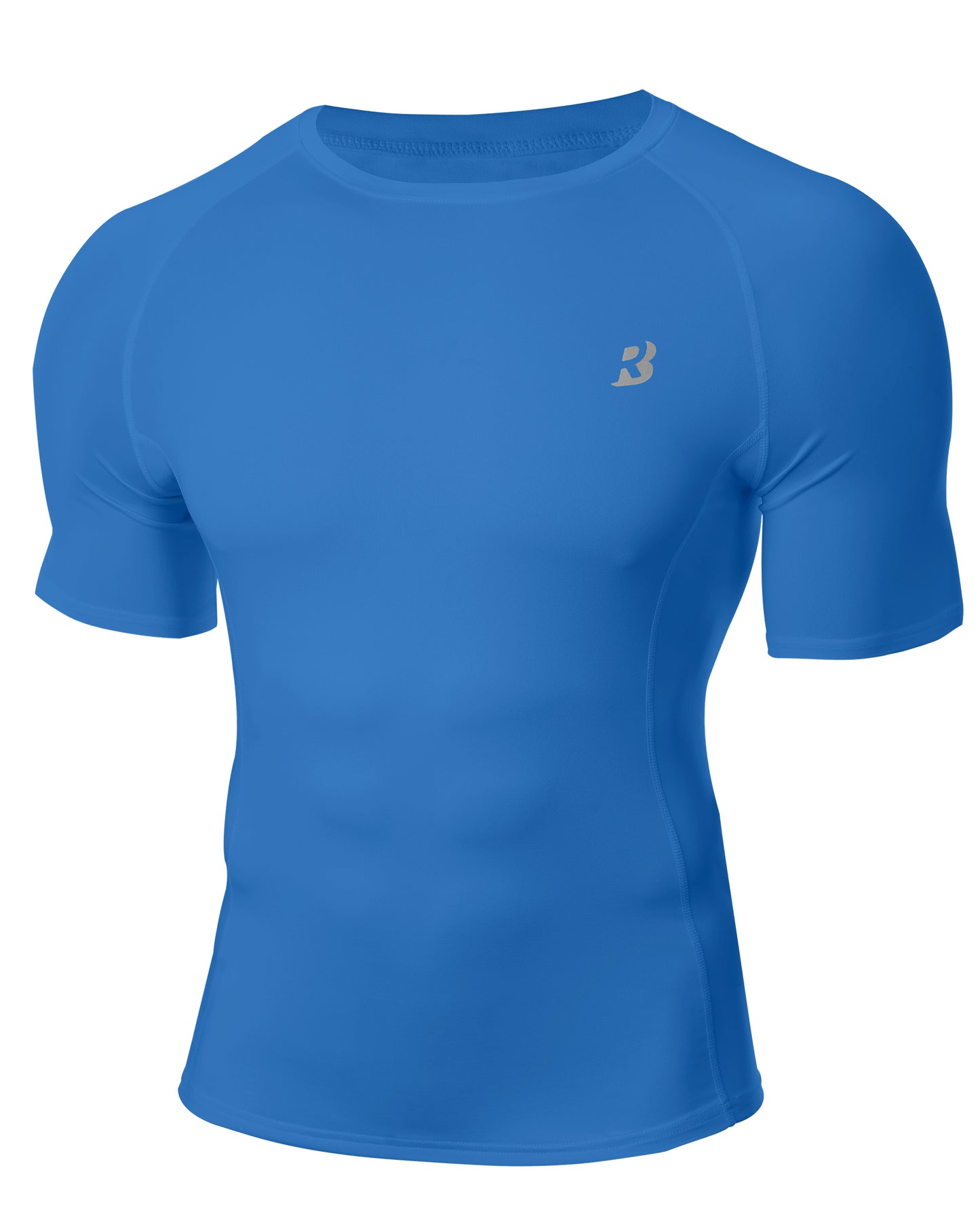 Roadbox Compression Shirt Men Short Sleeve, Cool Dry Base Layer Athletic Undershirts, Workout T-Shirt for Sports Gym Running
