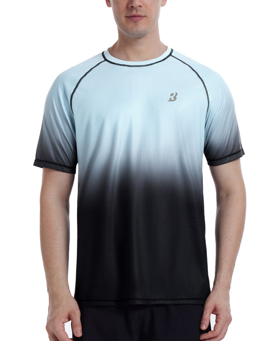 Roadbox Men's Swim Shirts Short Sleeve, UPF 50+ UV Sun Protection SPF Rash Guard, Quick Dry Surf Water Beach Fishing T Shirt