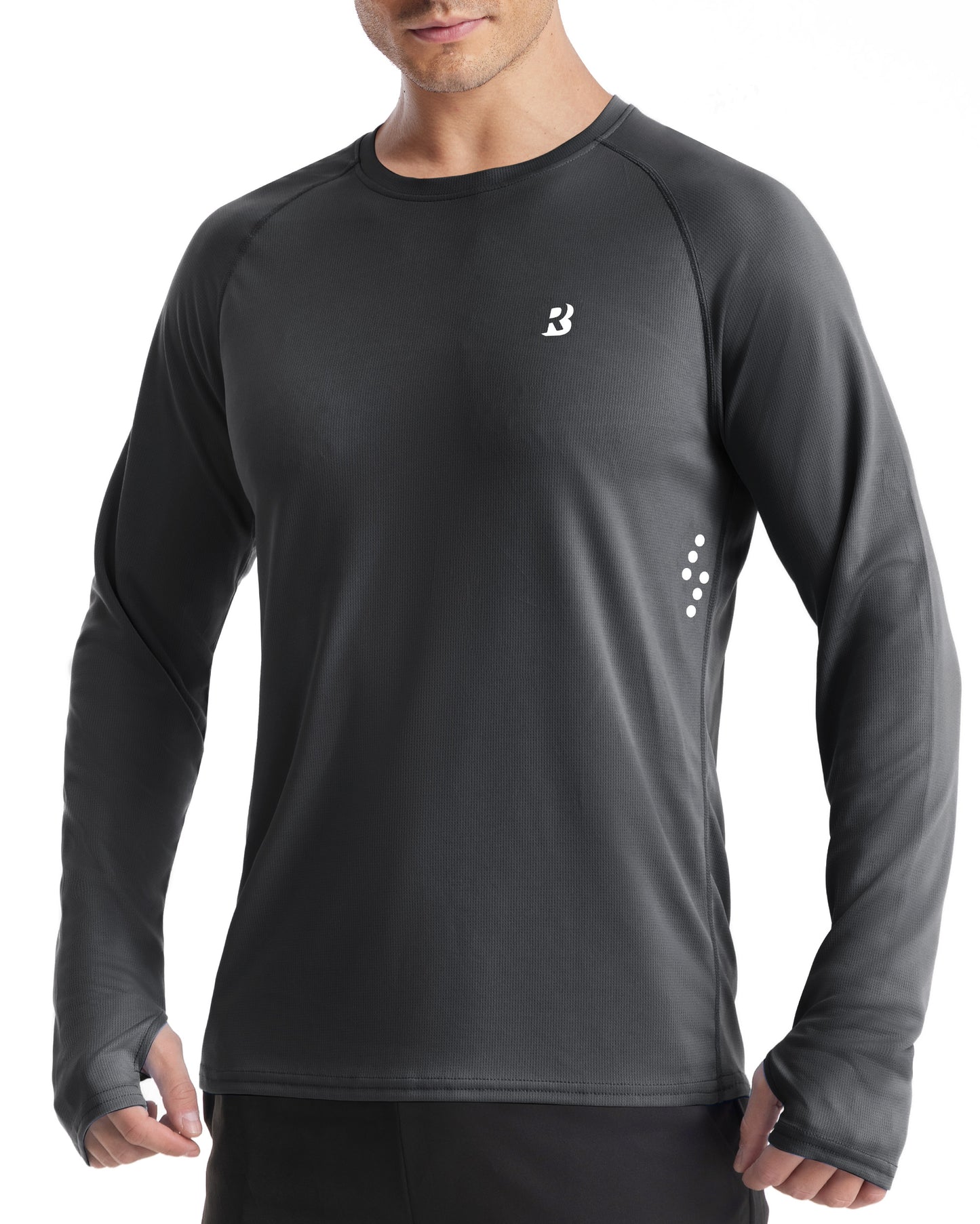 Roadbox Men's UPF 50+ Swim Rash Guard, Long Sleeve UV Sun Protection SPF Water Shirts Quick Dry for Outdoor Fishing Hiking