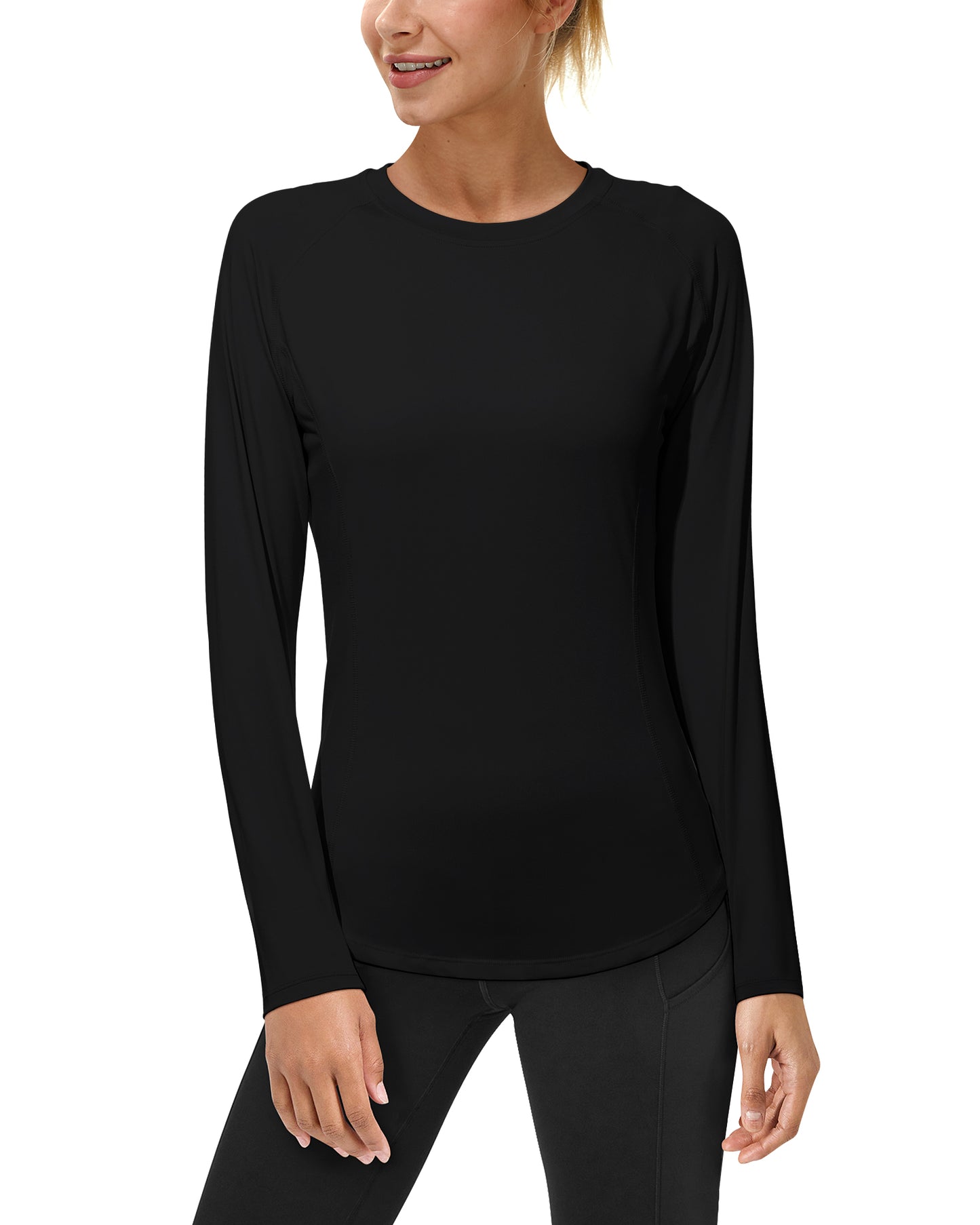 Roadbox Women's Long Sleeve UV Sun Shirts UPF 50+ Workout Swim Rash Guard Tops