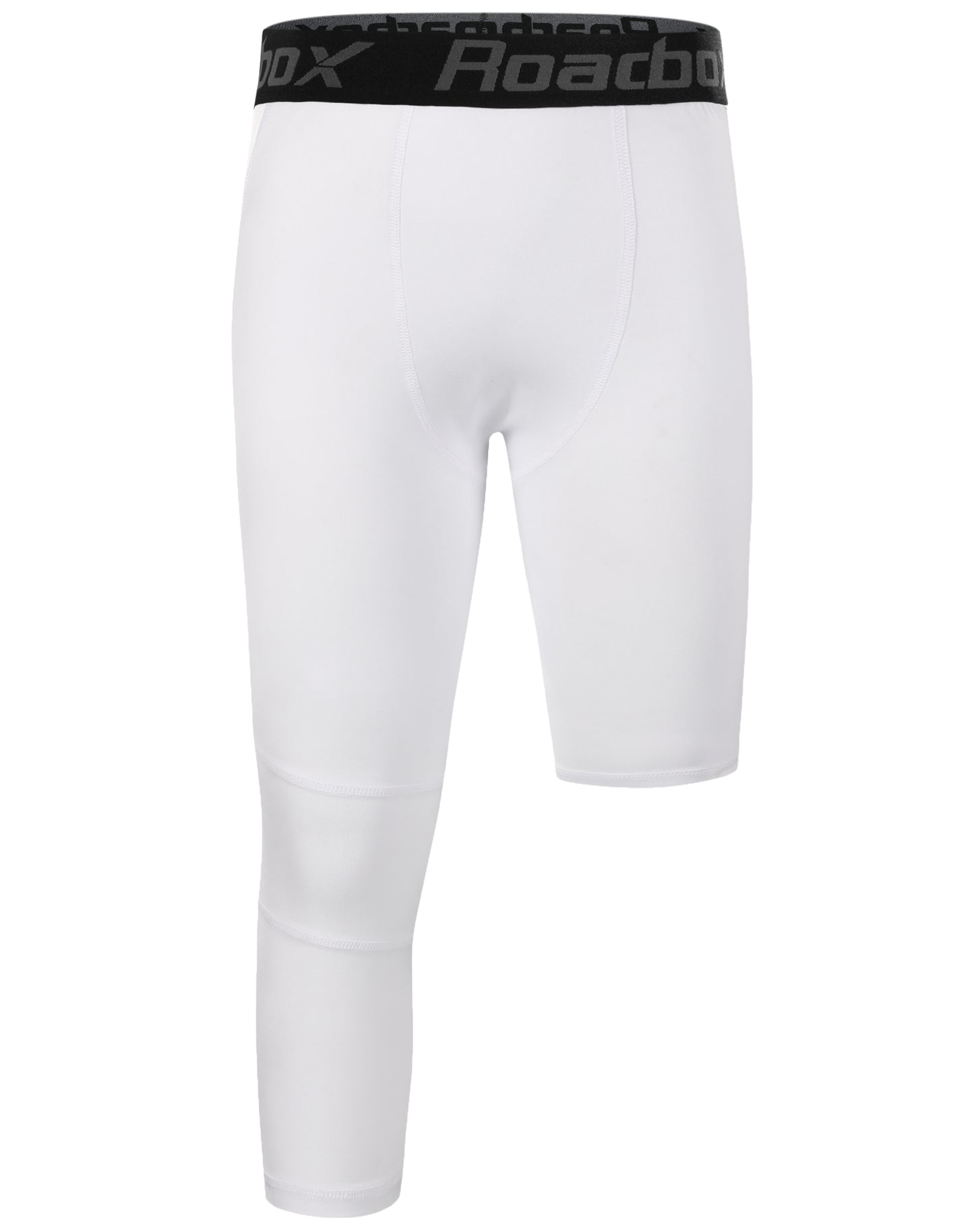 Roadbox Boys One Leg 3/4 Compression Pants 2 Pack - Basketball Tights for Gym Athletic Base Layer Leggings