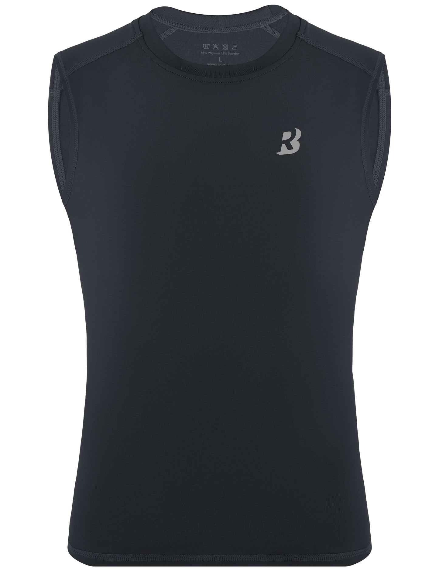 Roadbox Boys Sleeveless Compression Shirt, Youth Quick Dry Undershirt, Athletic Soft Tank Tops Sport Shirts for Basketball
