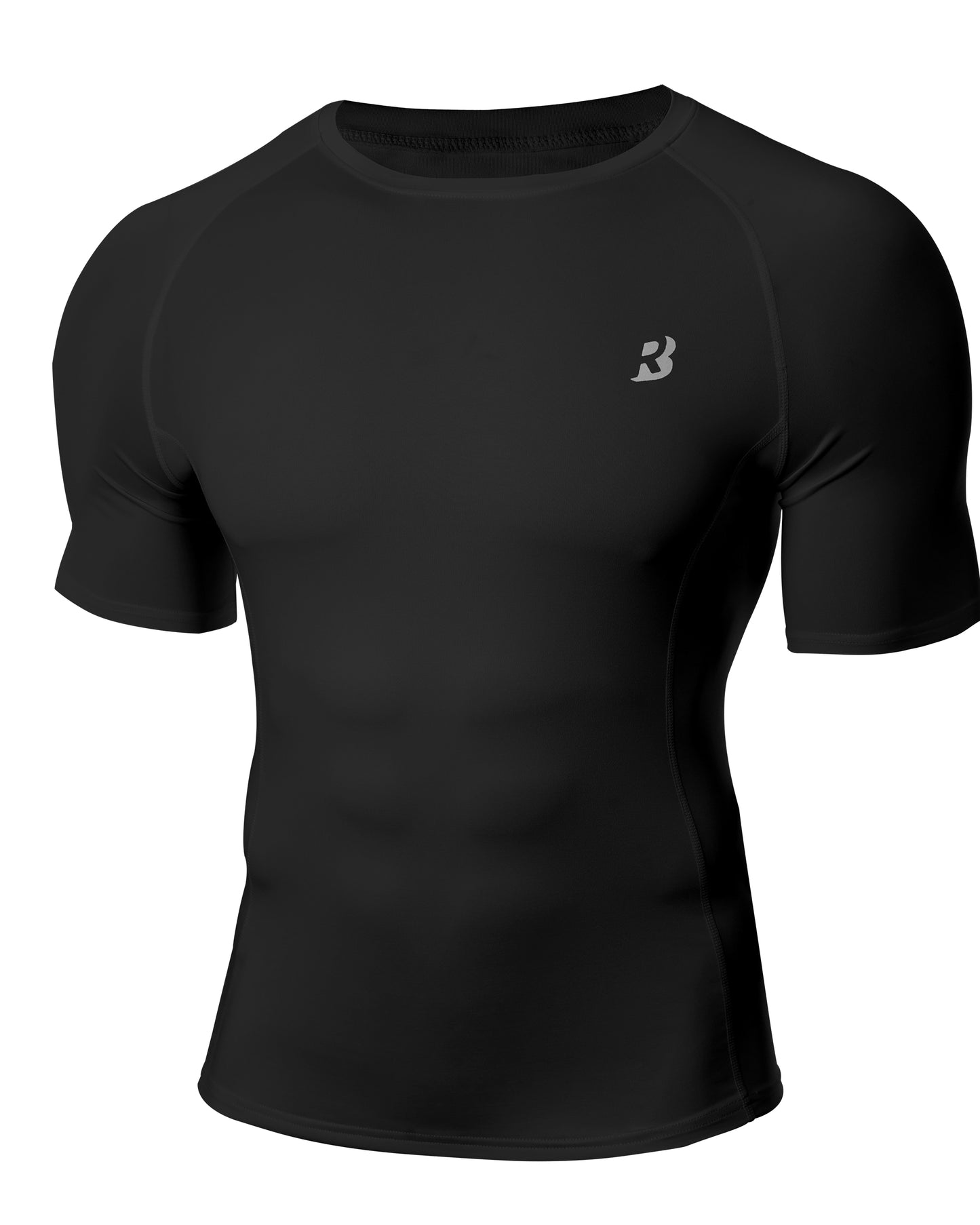 Roadbox Compression Shirt Men Short Sleeve, Cool Dry Base Layer Athletic Undershirts, Workout T-Shirt for Sports Gym Running
