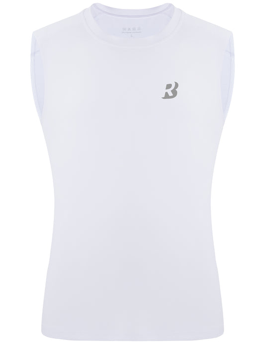 Roadbox Boys Sleeveless Compression Shirt, Youth Quick Dry Undershirt, Athletic Soft Tank Tops Sport Shirts for Basketball