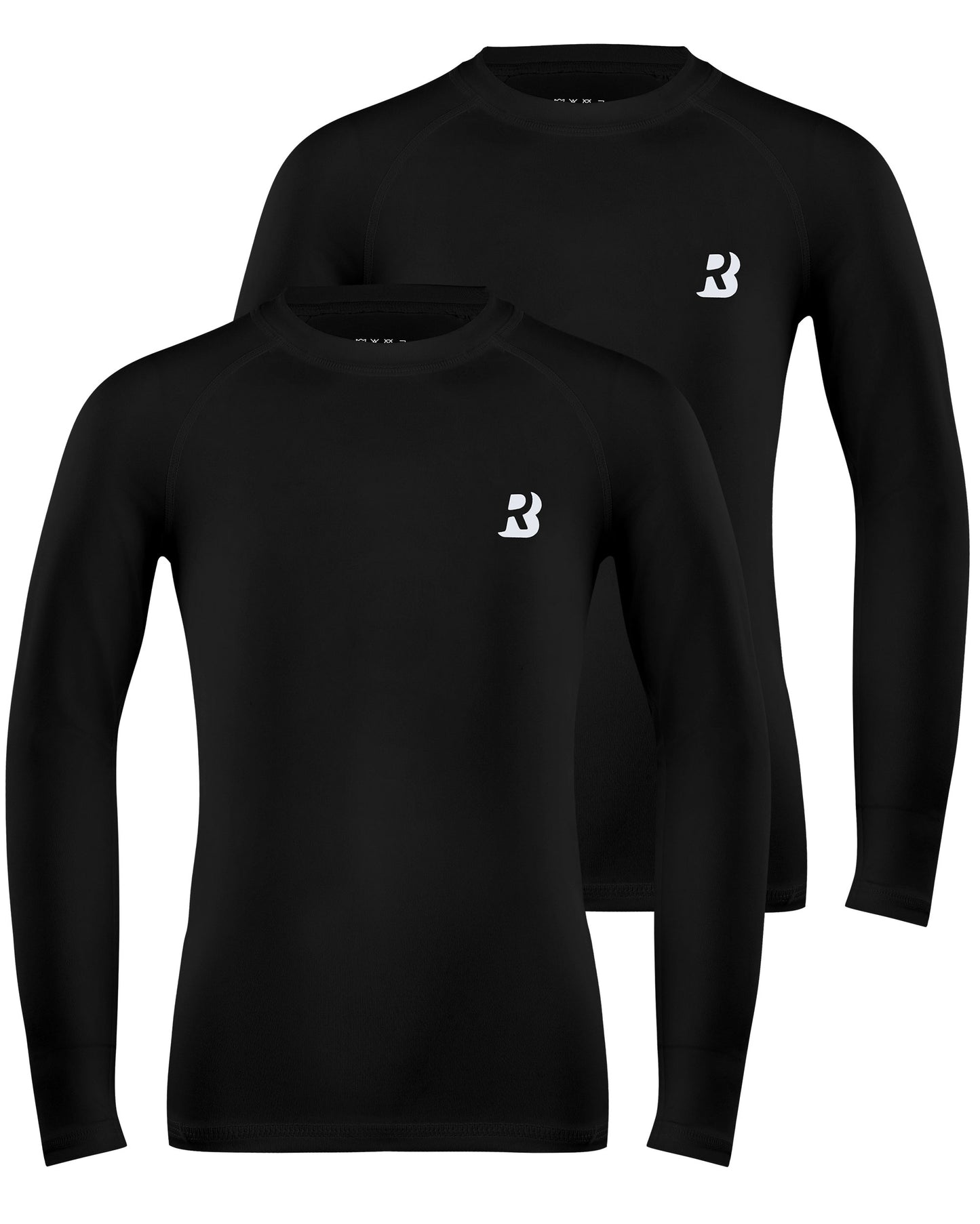Roadbox Boys Youth Compression Shirts - Long Sleeve Athletic Undershirt Kids Quick Dry Base Layers for Baseball Soccer
