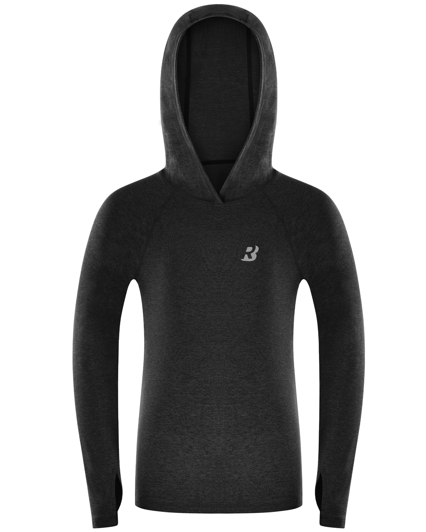 Roadbox Boys Rash Guard Hooded Shirt, Kids UPF 50+ Long Sleeve Hoodie, Youth UV Sun Protection Fishing Beach Shirts