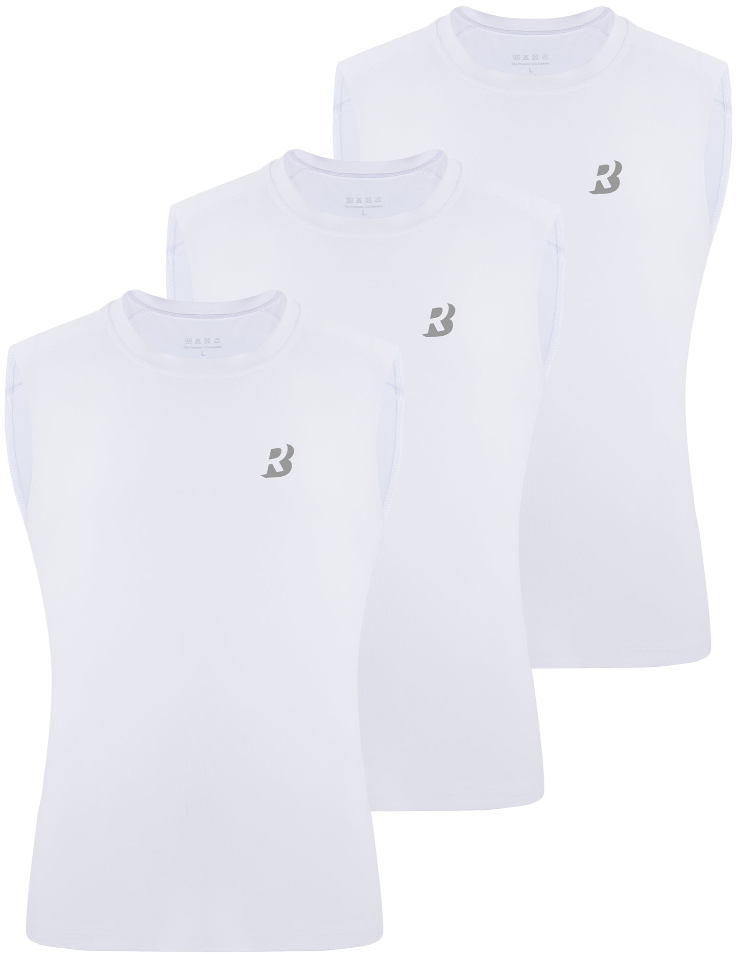 Roadbox Boys Sleeveless Compression Shirt, Youth Quick Dry Undershirt, Athletic Soft Tank Tops Sport Shirts for Basketball