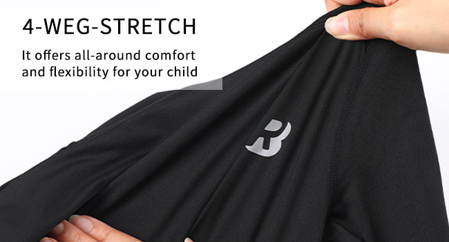 Roadbox Boys Youth Compression Shirts - Long Sleeve Athletic Undershirt Kids Quick Dry Base Layers for Baseball Soccer