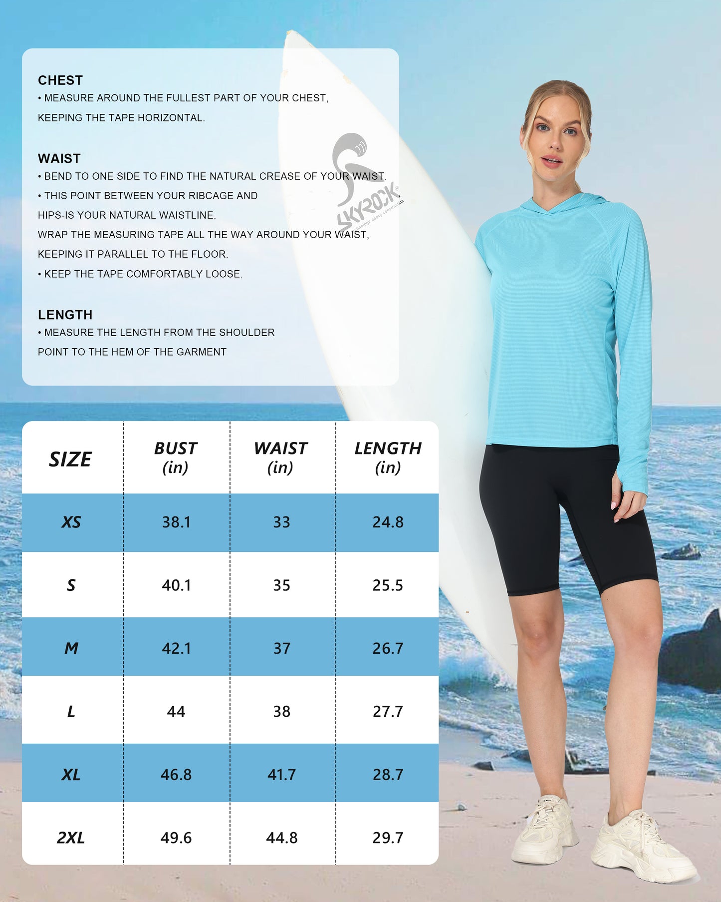 Roadbox Women's Sun Protection Hoodie UPF 50+ Long Sleeve Hiking Fishing Hooded Shirt, UV Rash Guard for Women