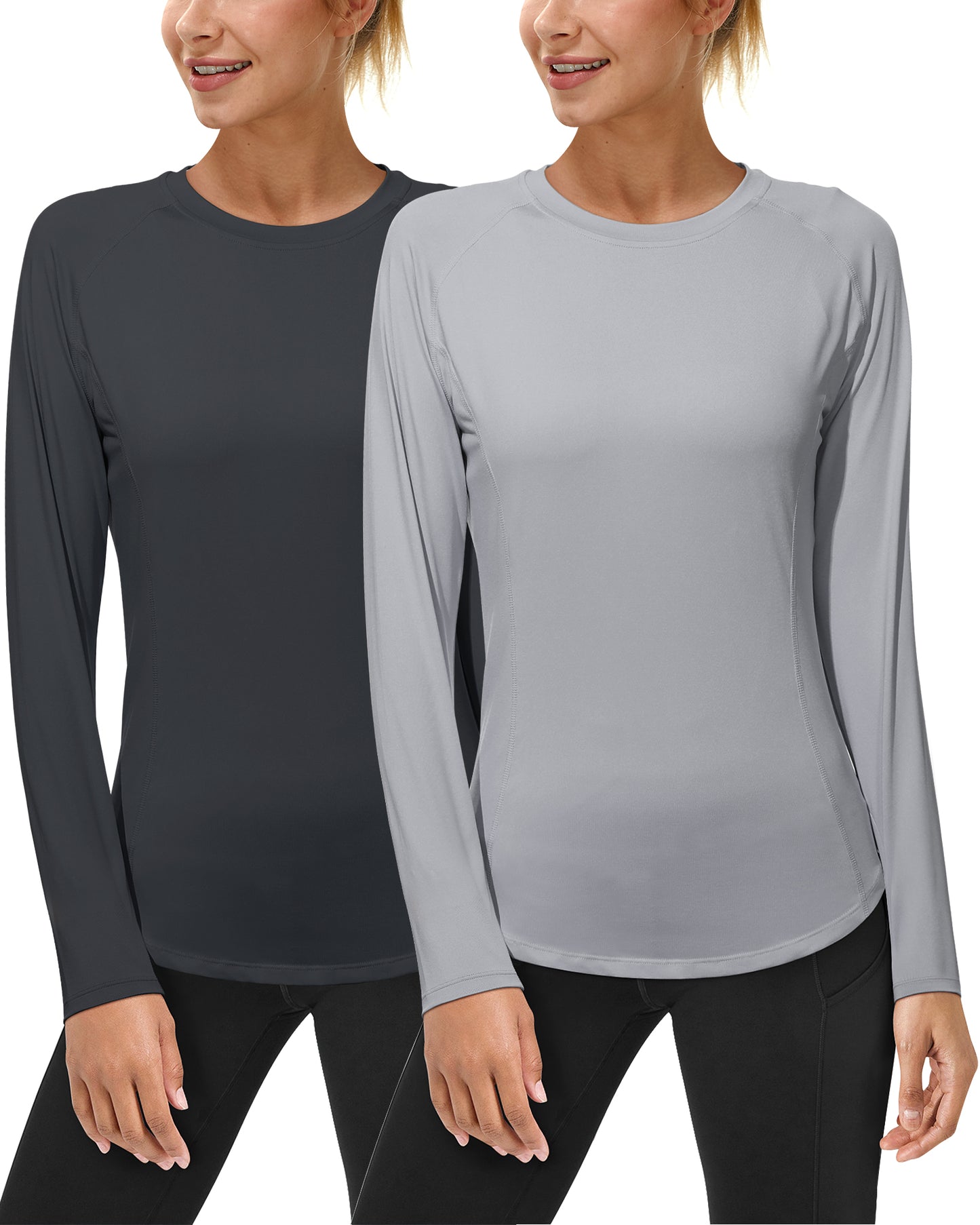 Roadbox Women's Long Sleeve UV Sun Shirts UPF 50+ Workout Swim Rash Guard Tops