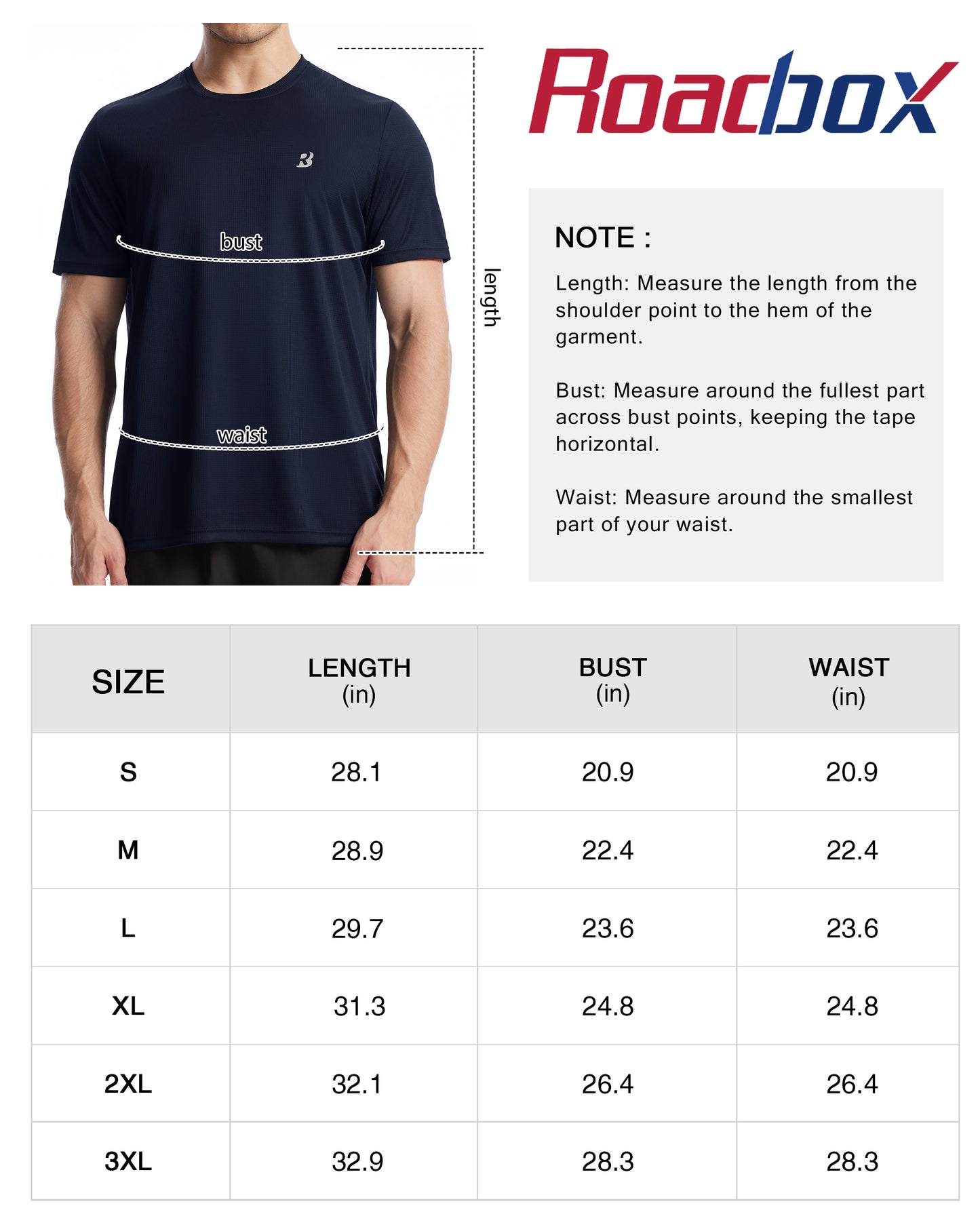Roadbox Men's UPF 50+ Rash Guard Short Sleeve, Quick Dry UV Sun Protection SPF Athletic Swim Shirts for Workout Running Gym
