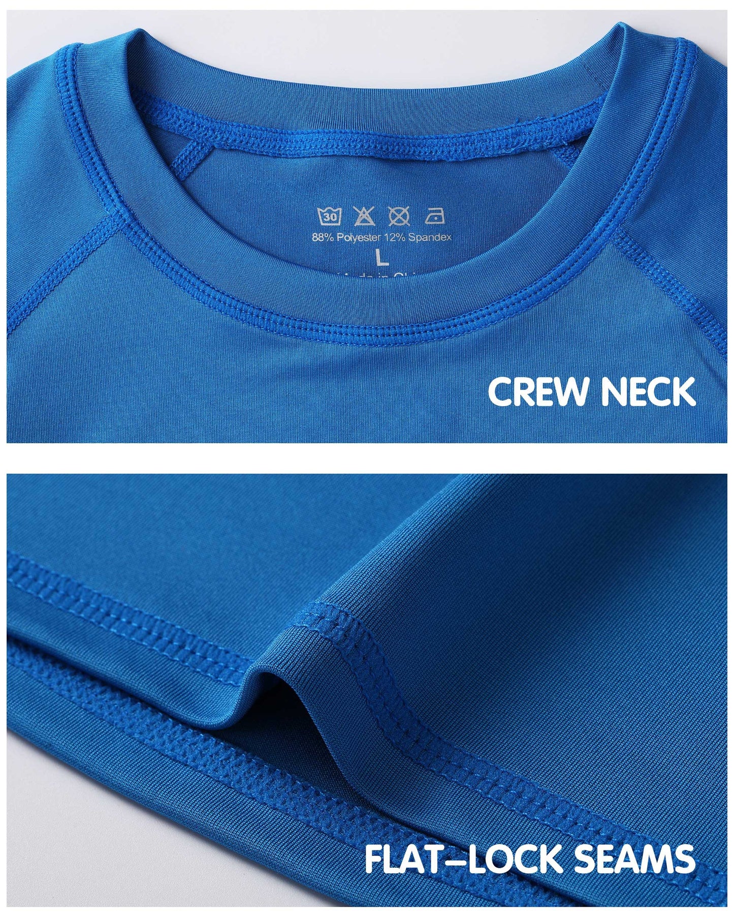 Roadbox Boys Youth Compression Shirts - Long Sleeve Athletic Undershirt Kids Quick Dry Base Layers for Baseball Soccer