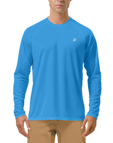 Roadbox UPF 50+ Fishing Shirts for Men Long Sleeve UV Sun Protection Tee Tops