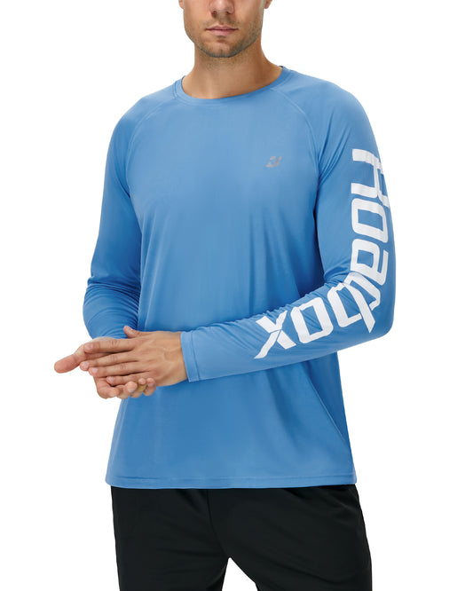 Roadbox Fishing Shirts for Men Long Sleeve UV Sun Protection Tee Tops UPF 50+