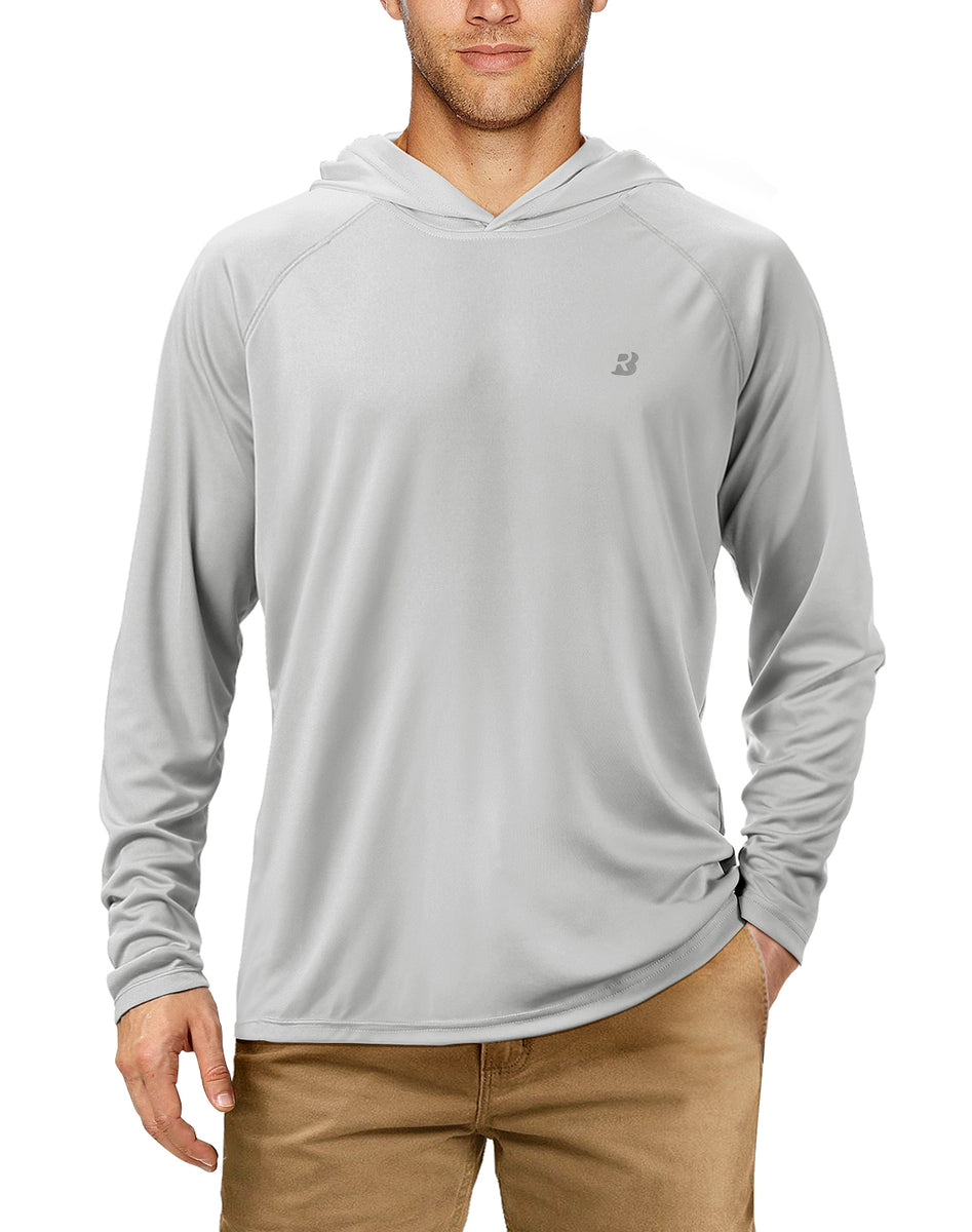 Roadbox Men's UPF 50+ Sun Protection Long Sleeve Hoodie Shirt Outdoor