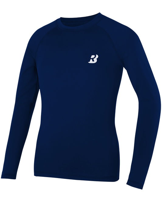Roadbox Boys Youth Compression Shirts - Long Sleeve Athletic Undershirt Kids Quick Dry Base Layers for Baseball Soccer