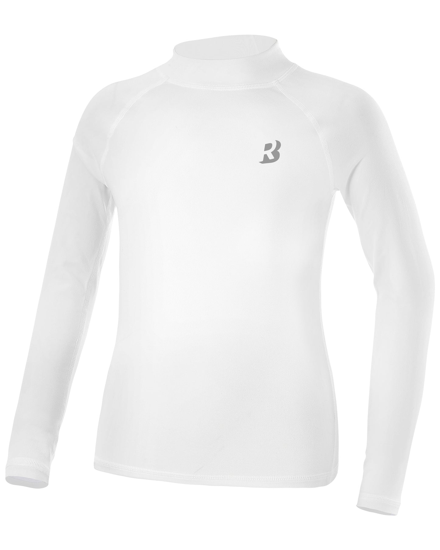 Roadbox Boys Girls Compression Shirts - Youth Long Sleeve Athletic Undershirt Mock Neck for Football Baseball Basketball