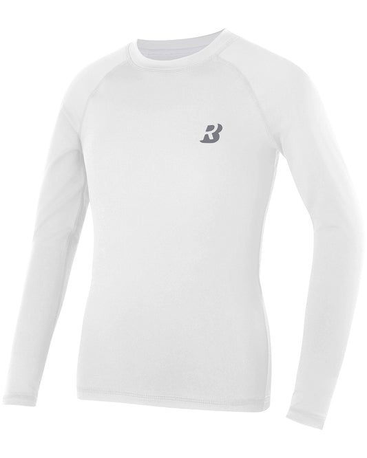 Roadbox Boys Youth Compression Shirts - Long Sleeve Athletic Undershirt Kids Quick Dry Base Layers for Baseball Soccer