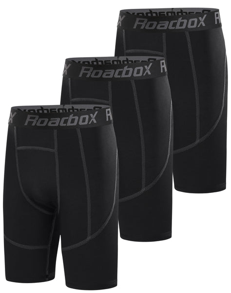 Roadbox Youth Boys Compression Shorts - Spandex Athletic Kids Running Compression Underwear for Basketball Baseball Soccer