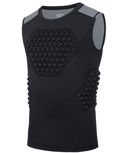 Roadbox Baseball Chest Protector Youth, Padded Compression Shirt Heart Guard Sternum Rib Gear for Football Softball Lacrosse
