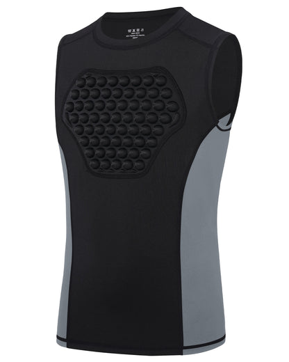 Roadbox Youth Baseball Chest Protector, Heart Guard Sternum Protection Padded Compression Shirt Softball Football Lacrosse