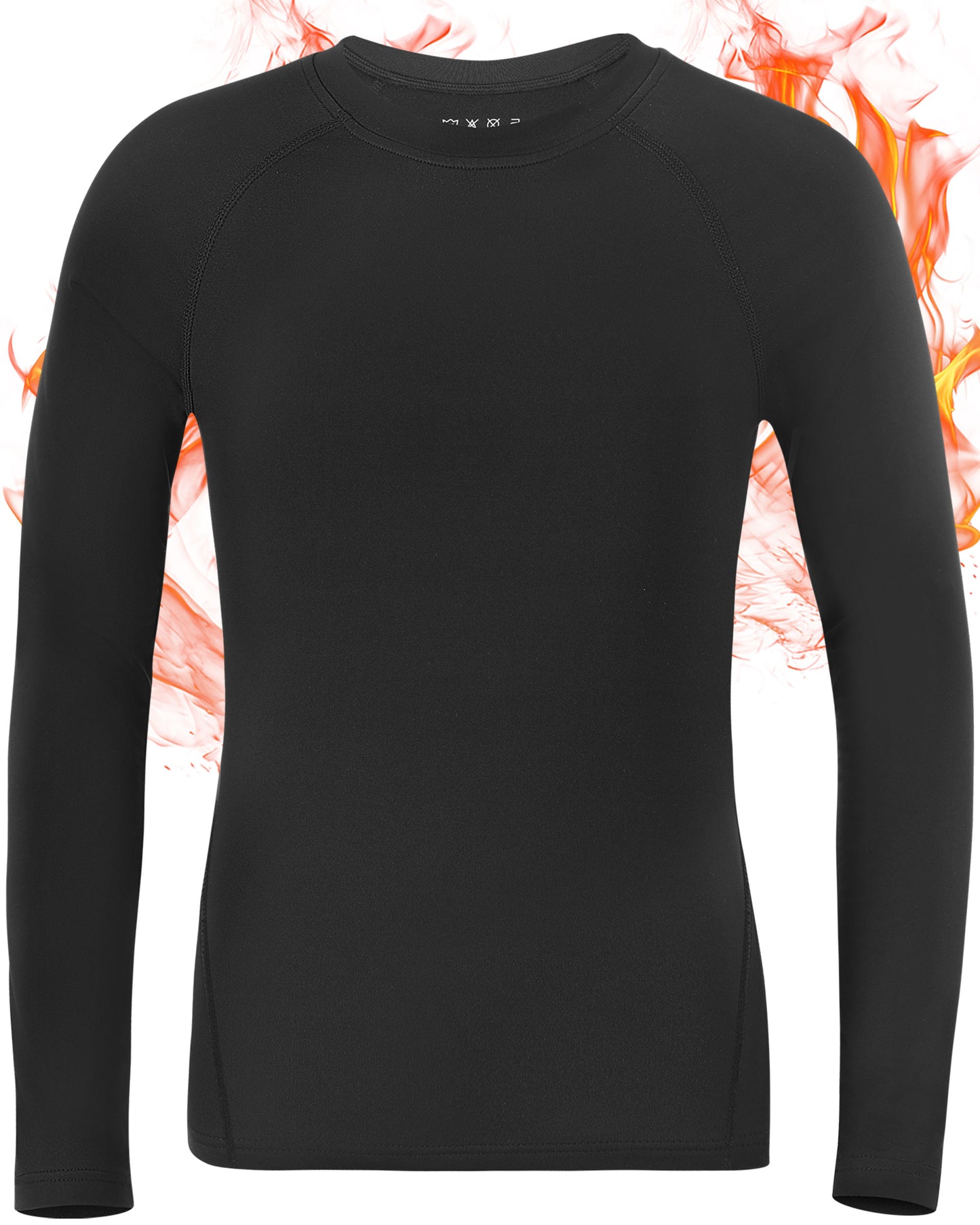 Roadbox Boys Compression Thermal Shirt - 1-2 Pack Youth Long Sleeve Fleece Base Layer Undershirts Football Baseball