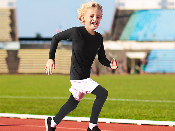 Roadbox Boys Youth Compression Shirts - Long Sleeve Athletic Undershirt Kids Quick Dry Base Layers for Baseball Soccer