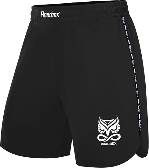 Roadbox Kids BJJ Boxing Shorts, Boys Jiu Jitsu Shorts for No-Gi Grappling