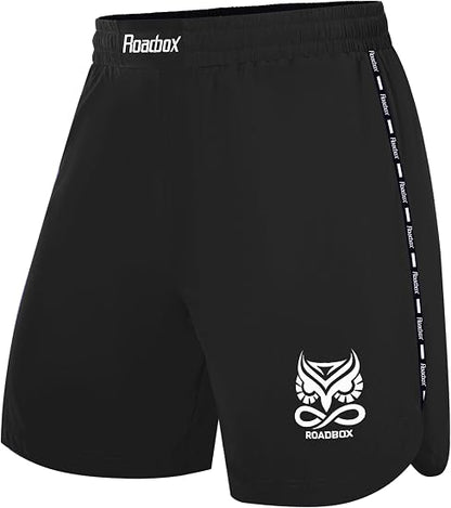 Roadbox Kids BJJ Boxing Shorts, Boys Jiu Jitsu Shorts for No-Gi Grappling