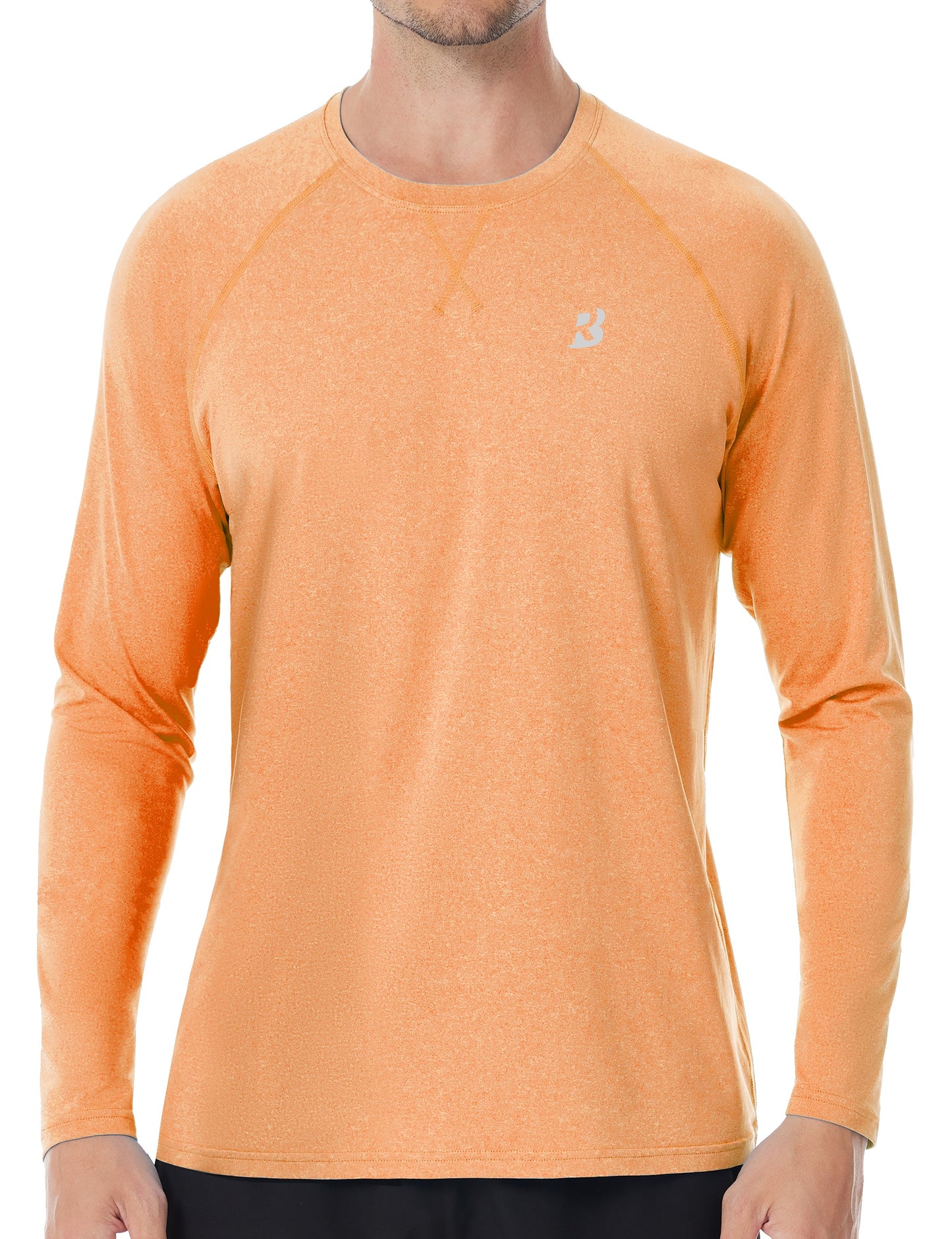 Roadbox UPF 50+ Sun Shirts for Men, UV Protection Long Sleeve Swim Shirt, Lightweight Rash Guard for Fishing Hiking Running