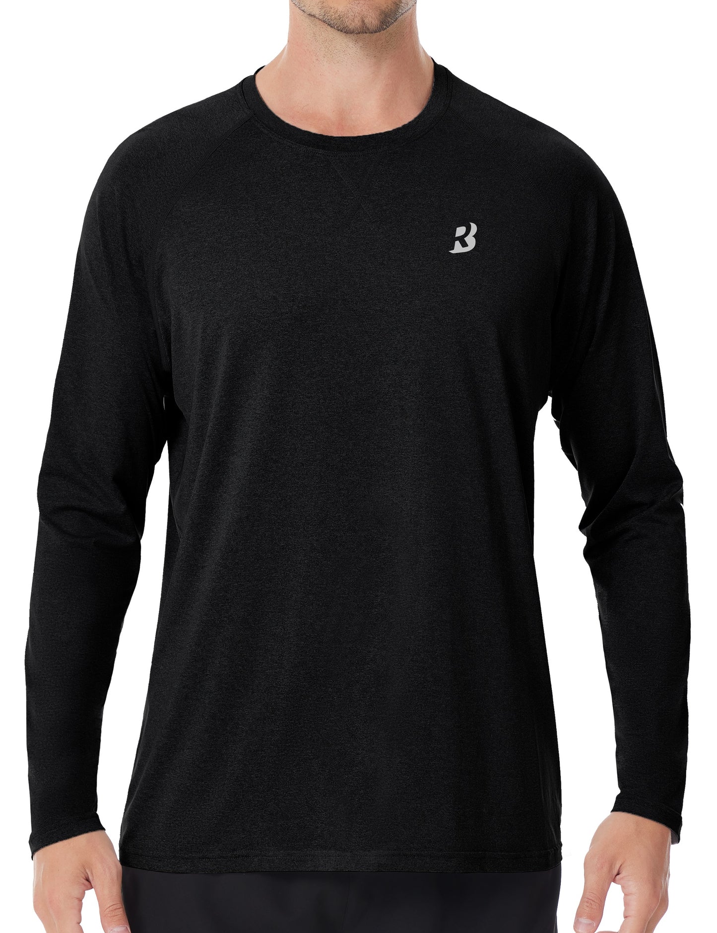 Roadbox UPF 50+ Sun Shirts for Men, UV Protection Long Sleeve Swim Shirt, Lightweight Rash Guard for Fishing Hiking Running