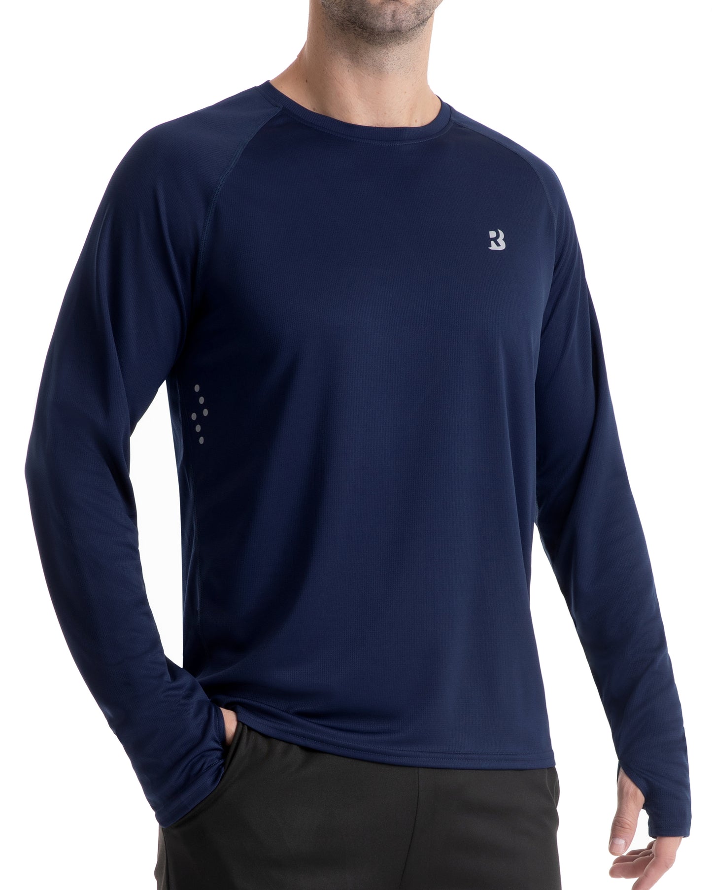 Roadbox Men's UPF 50+ Swim Rash Guard, Long Sleeve UV Sun Protection SPF Water Shirts Quick Dry for Outdoor Fishing Hiking