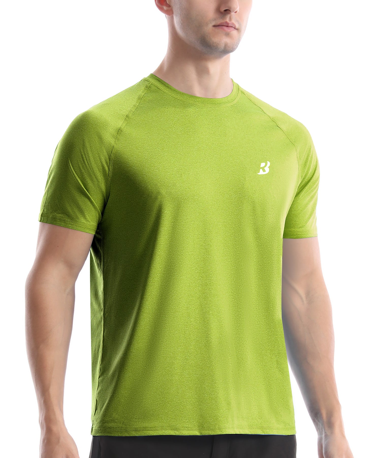 Roadbox Swim Shirts Short Sleeve for Men, Sun Protection UPF 50+ Fishing Rash Guard, UV Gym Workout Shirt for Running Outdoor