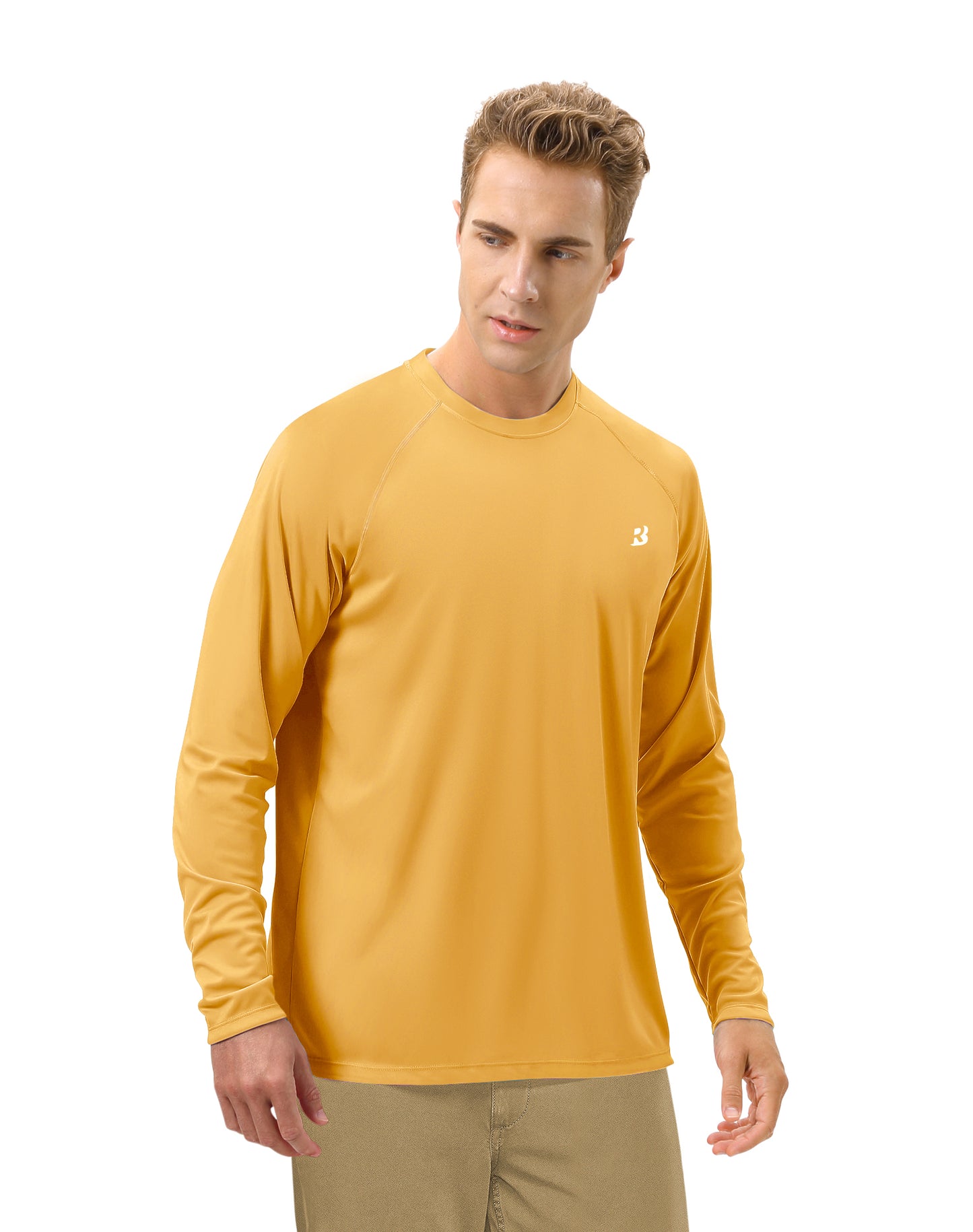 Roadbox Mens UPF 50+ UV Sun Protection Shirts Outdoor Long Sleeve SPF Rash Guard for Fishing Hiking Swimming Running
