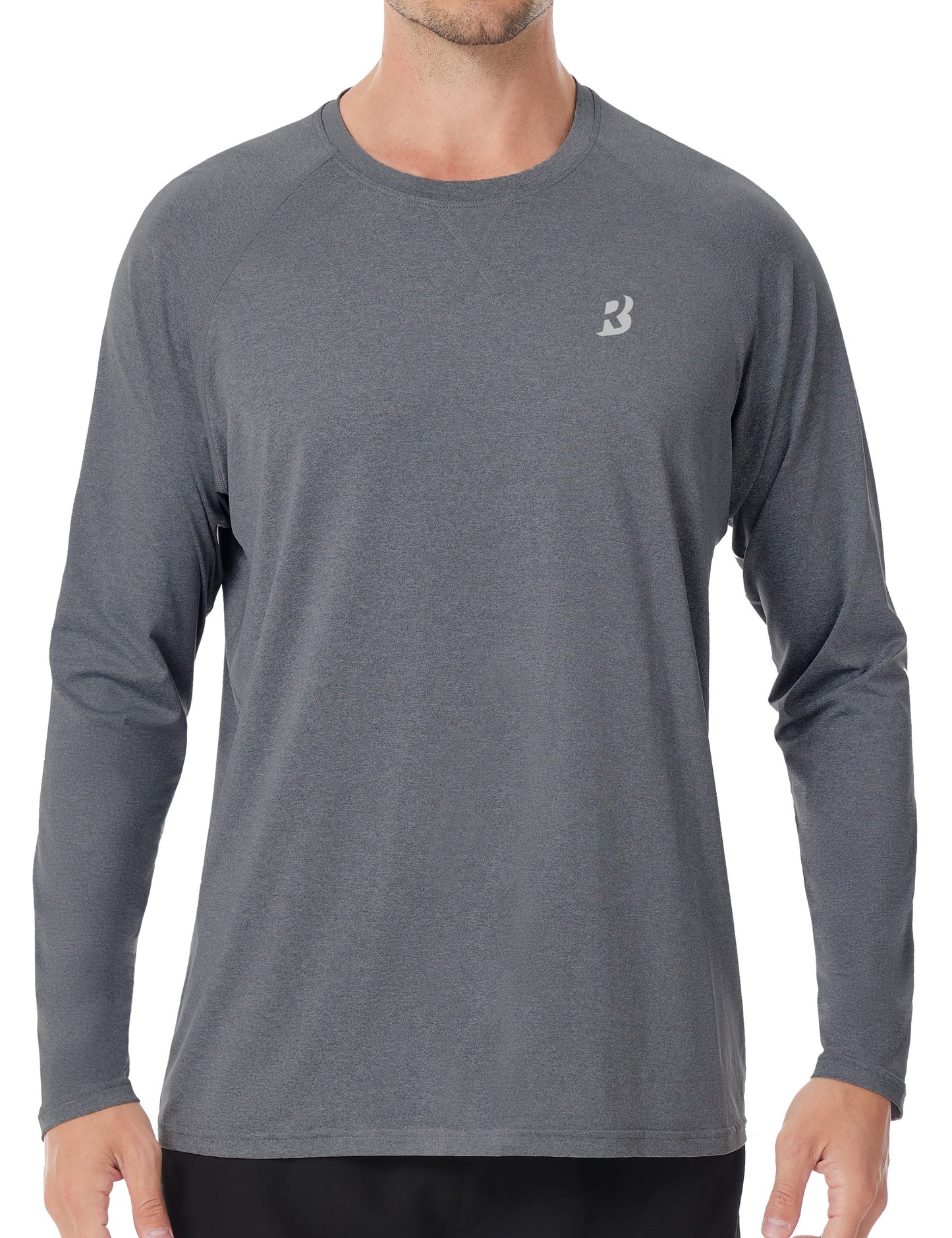 Roadbox UPF 50+ Sun Shirts for Men, UV Protection Long Sleeve Swim Shirt, Lightweight Rash Guard for Fishing Hiking Running