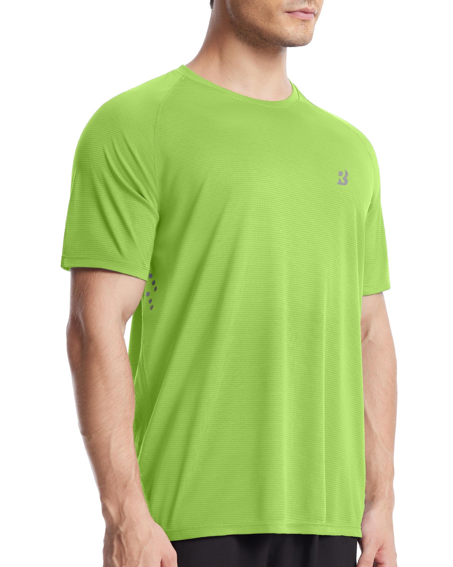 Roadbox Men's UPF 50+ Swim Rash Guard, Short Sleeve UV Sun Protection Workout Athletic Shirts Quick Dry Gym Running Tee Tops