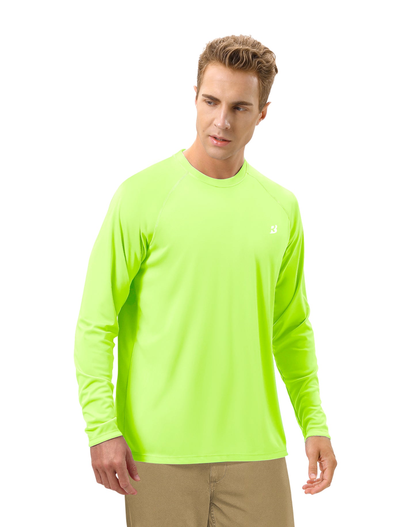 Roadbox Mens UPF 50+ UV Sun Protection Shirts Outdoor Long Sleeve SPF Rash Guard for Fishing Hiking Swimming Running