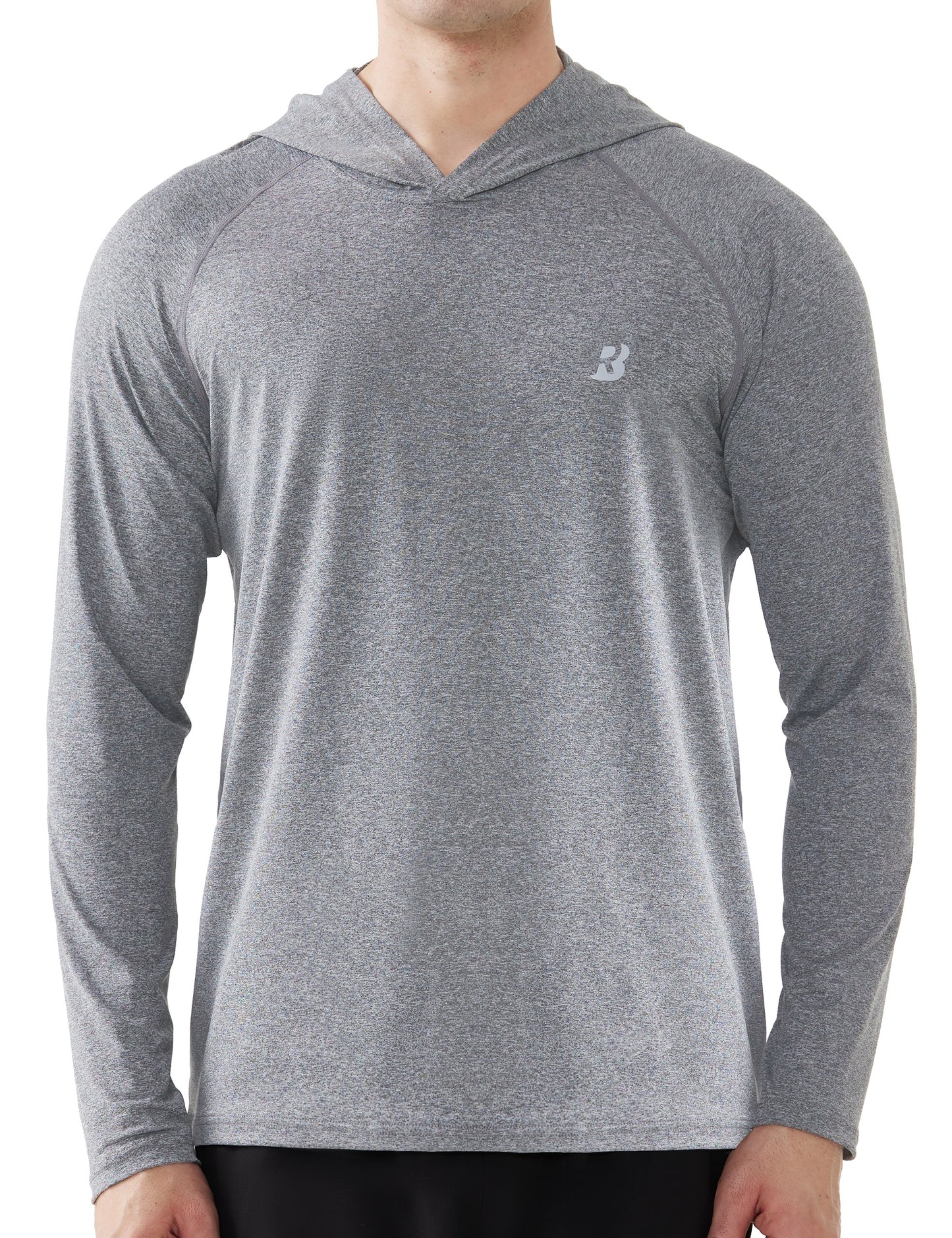 Roadbox Men's UPF 50+ Fishing Shirts, Long Sleeve UV Sun Protection SPF Hoodie, Quick Dry Swim Rash Guard for Outdoor Hiking