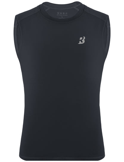 Roadbox Boys Sleeveless Compression Shirt, Youth Quick Dry Undershirt, Athletic Soft Tank Tops Sport Shirts for Basketball