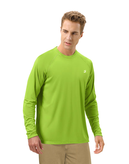 Roadbox Mens UPF 50+ UV Sun Protection Shirts Outdoor Long Sleeve SPF Rash Guard for Fishing Hiking Swimming Running