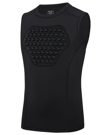 Roadbox Youth Baseball Chest Protector, Heart Guard Sternum Protection Padded Compression Shirt Softball Football Lacrosse