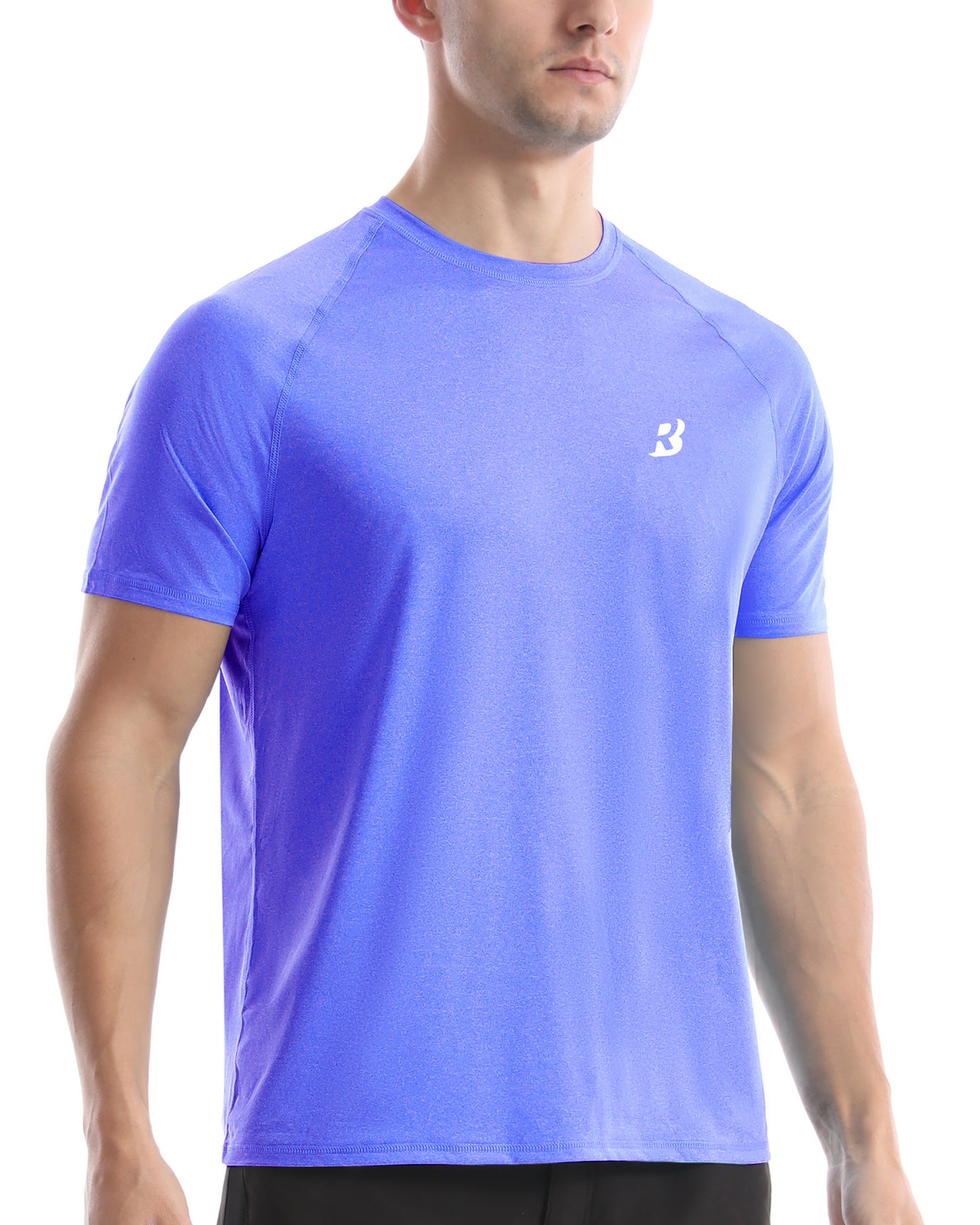 Roadbox Swim Shirts Short Sleeve for Men, Sun Protection UPF 50+ Fishing Rash Guard, UV Gym Workout Shirt for Running Outdoor