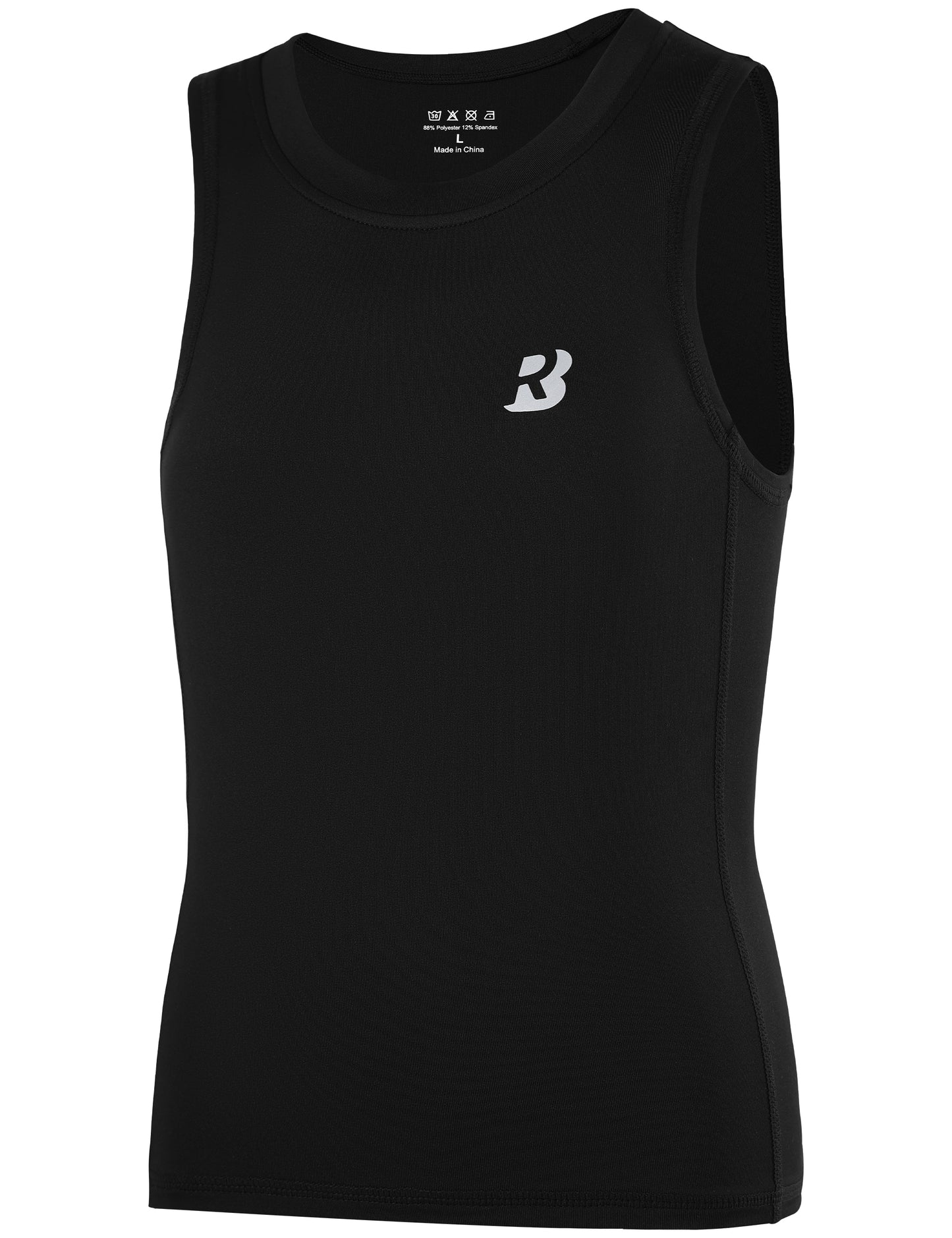 Roadbox Boys Compression Tank Tops, Tagless Soft Athletic Undershirts, Quick Dry Sleeveless Base Layer Shirt for Kids Youth