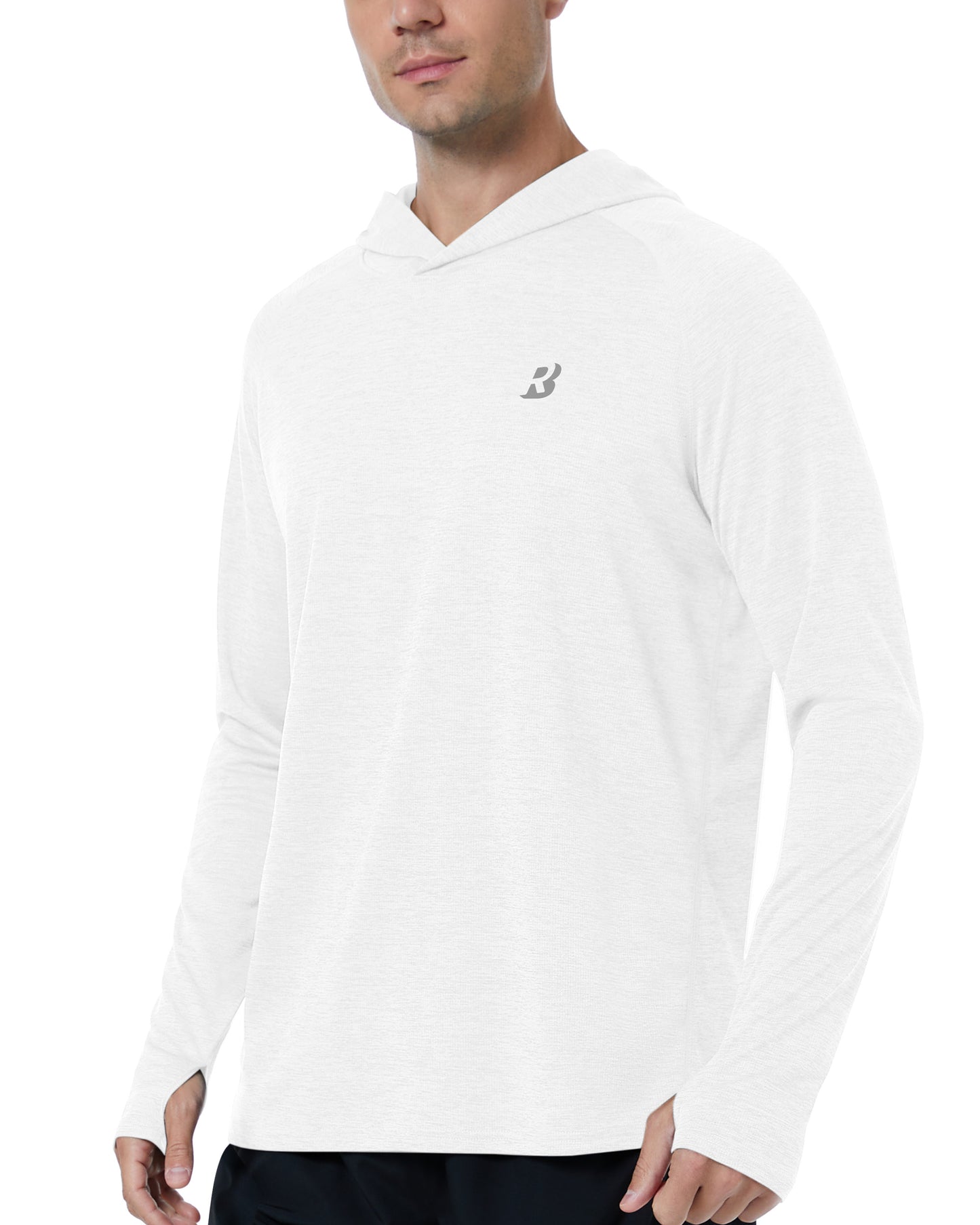 Roadbox UPF 50+ Fishing Shirts for Men, Long Sleeve UV Sun Protection Lightweight Rash Guard Hoodie for Hiking Workout
