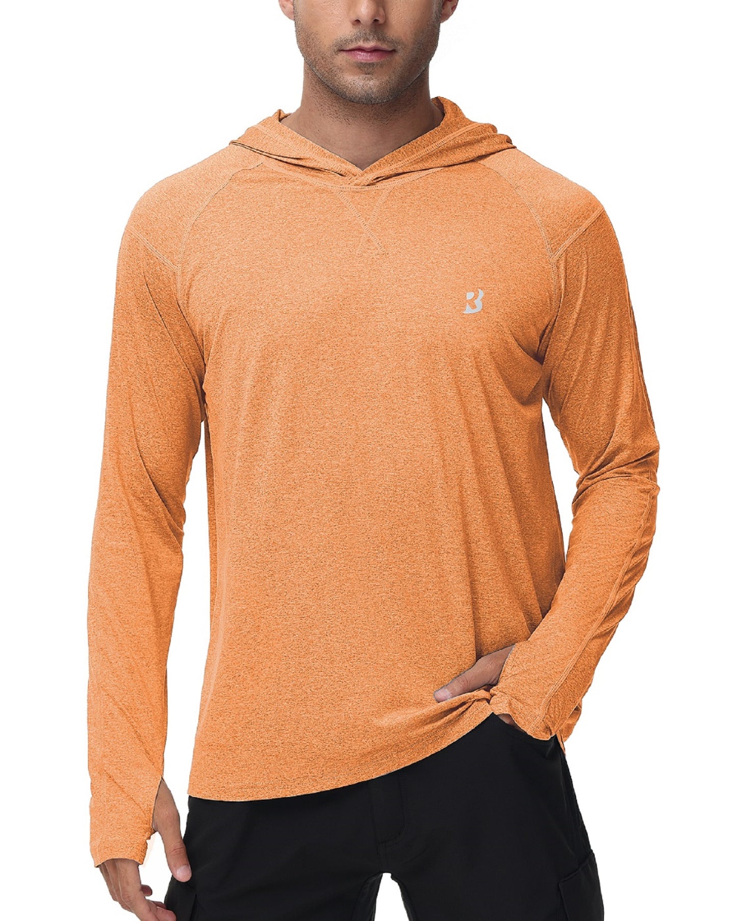 Roadbox UPF 50+ Fishing Shirts for Men Long Sleeve UV Sun Protection Hoodie Outdoor Hiking Shirts