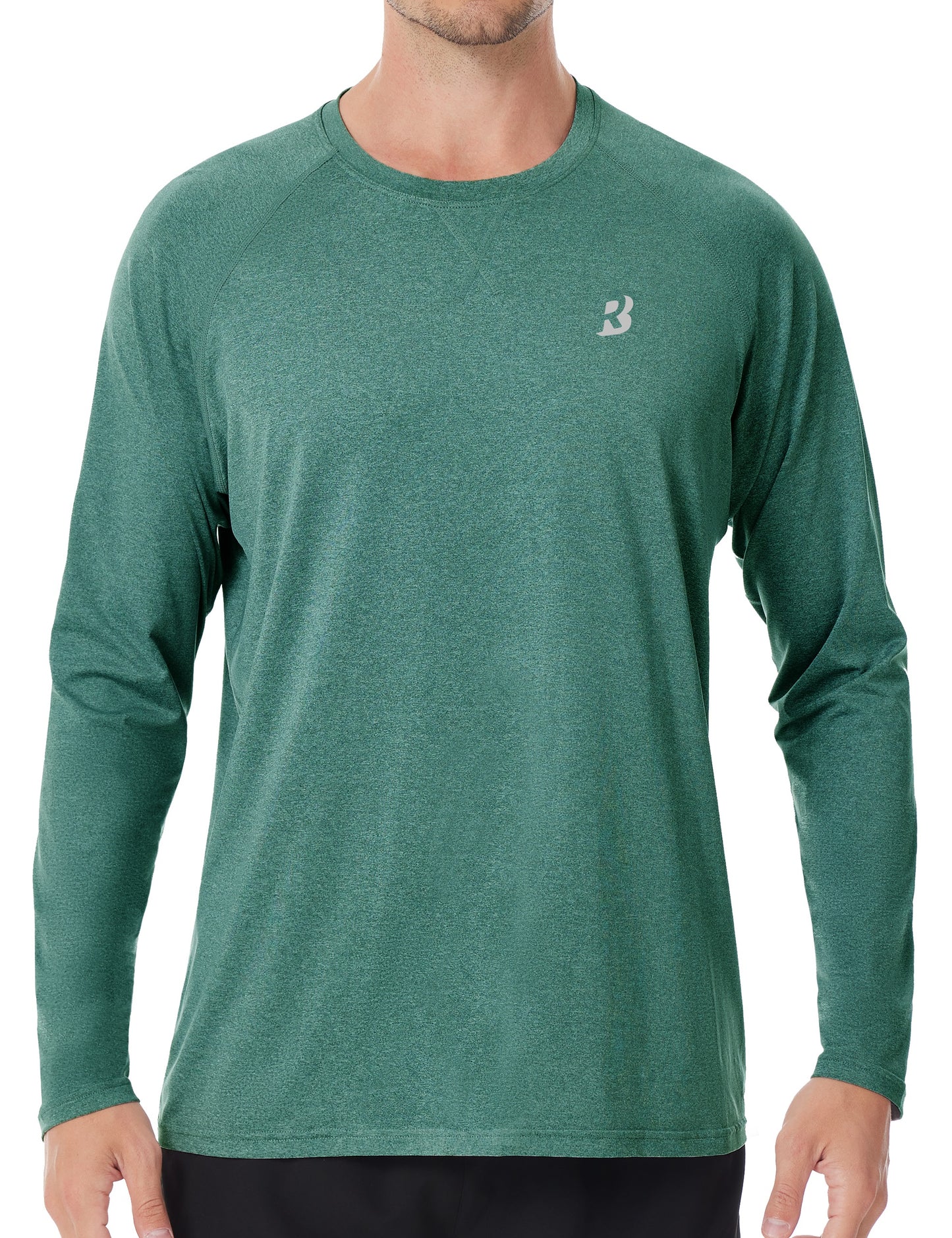 Roadbox UPF 50+ Sun Shirts for Men, UV Protection Long Sleeve Swim Shirt, Lightweight Rash Guard for Fishing Hiking Running